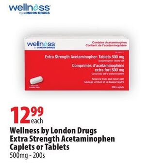 London Drugs Wellness by london drugs extra strength acetaminophen caplets or tablets offer
