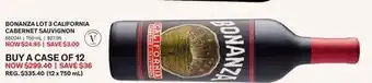 LCBO Bonanza lot 3 california cabernet sauvignon offer