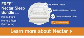 The Brick Nectar queen sleep bundle offer