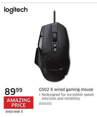 The Source Logitech g502 x wired gaming mouse offer