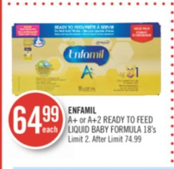 Shoppers Drug Mart Enfamil a+ or a+2 ready to feed liquid baby formula offer