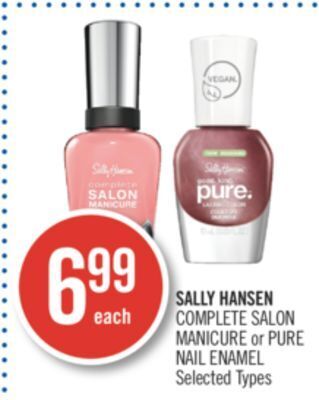 Shoppers Drug Mart Sally hansen complete salon manicure or pure nail enamel offer