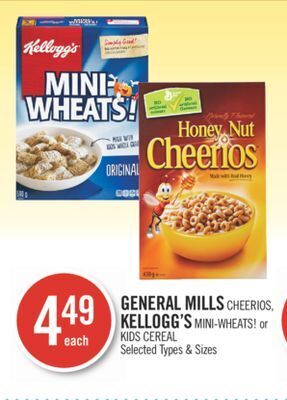 Shoppers Drug Mart General mills cheerios, kellogg's mini-wheats! or kids cereal offer