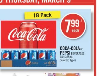 Shoppers Drug Mart Coca-cola or pepsi beverages offer