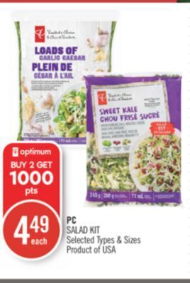 Shoppers Drug Mart Pc salad kit offer