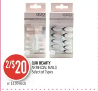 Shoppers Drug Mart Quo beauty artificial nails offer