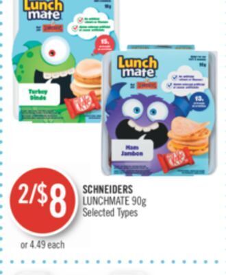 Shoppers Drug Mart Schneiders lunchmate offer