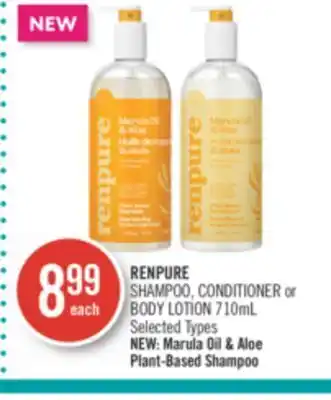 Shoppers Drug Mart Renpure shampoo, conditioner or body lotion offer