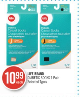 Shoppers Drug Mart Life brand diabetic socks offer