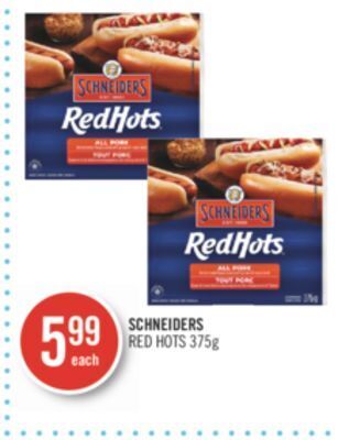 Shoppers Drug Mart Schneiders red hots offer