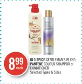 Shoppers Drug Mart Old spice gentleman's blend, pantene colour shampoo or conditioner offer