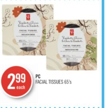 Shoppers Drug Mart Pc facial tissues 65's offer