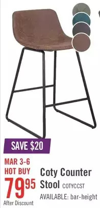 The Brick Coty counter-height chair - brown offer