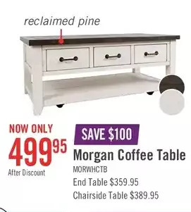 The Brick Morgan coffee table - white offer