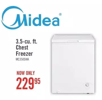 The Brick Midea 3.5 cu. ft. chest freezer – mc350swar0rc1 offer