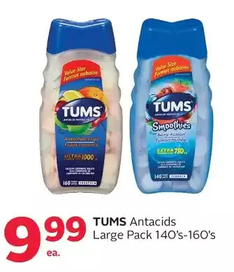 Rexall Tums antacids large pack offer