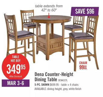 The Brick Dena counter-height dining table - oak offer