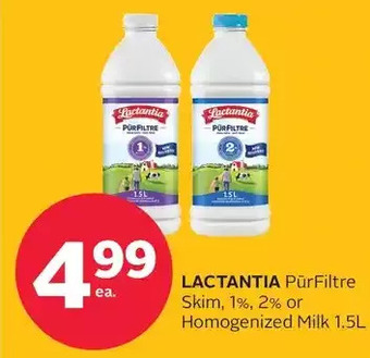 Rexall Lactantia purfiltre skim, 1%, 2% or homogenized milk offer