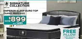 The Sleep Factory Emperor sleep euro top queen mattress offer