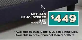 The Sleep Factory Meghan upholstered bed offer