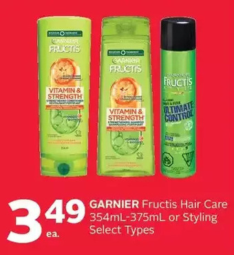 Rexall Garnier fructis hair care or styling offer