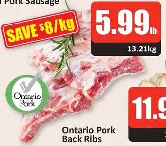 Starsky Ontario pork back ribs offer