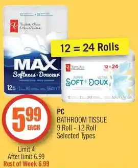 Shoppers Drug Mart Pc bathroom tissue offer