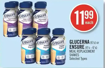 Shoppers Drug Mart Glucerna or ensure meal replacement shakes offer