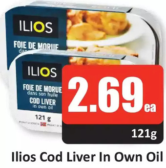 Starsky Ilios cod liver in own oil offer