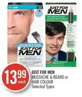 Shoppers Drug Mart Just for men mustache & bread or hair colour offer