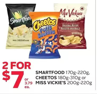 Rexall Smartfood, cheetos or miss vickie's offer