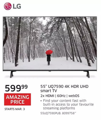 The Source Lg 55" uq7590 4k hdr uhd smart tv offer