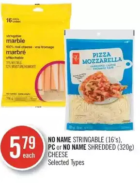 Shoppers Drug Mart No name stringable, pc or no name shredded cheese offer