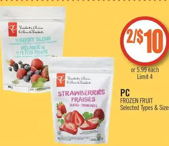Shoppers Drug Mart Pc frozen fruit offer