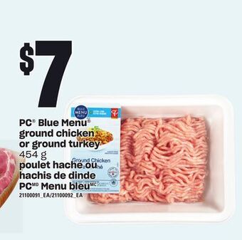 Independent City Market Poulet haché ou hachis de dinde pcmd menu bluemc, 454 g offer