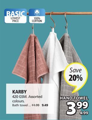 JYSK Karby hand towel offer
