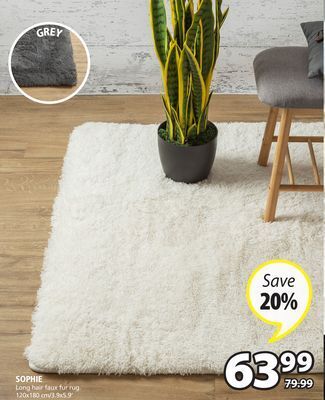 JYSK Sophie long hair faux fur rug offer