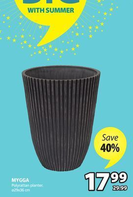 JYSK Mygga polyrattan planter offer