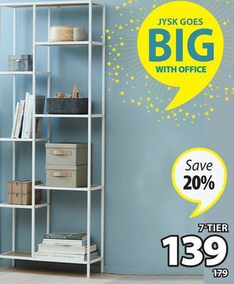 JYSK Trappedal bookcase offer
