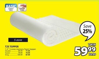 JYSK T25 topper offer