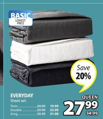 JYSK Everyday sheet set offer