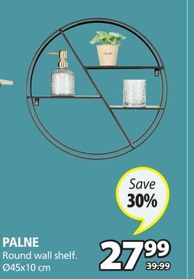 JYSK Palne round wall shelf offer