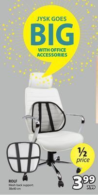 JYSK Rolf mesh back support offer