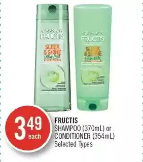 Shoppers Drug Mart Fructis shampoo or conditioner offer