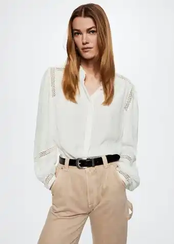 Openwork detail blouse