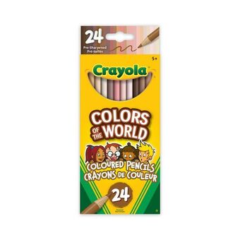 Staples Crayola colors of the world skin tone coloured pencils - 24 pack offer