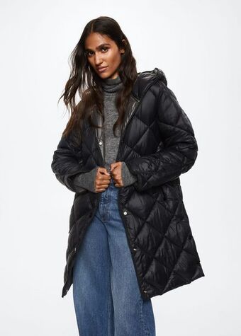 Mango Hood quilted coat offer