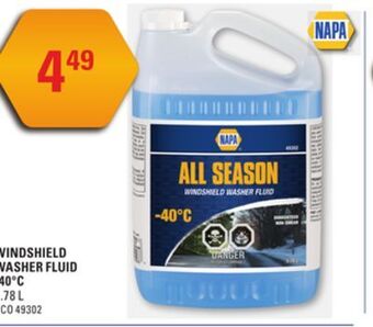 NAPA Auto Parts Windshield washer fluid offer