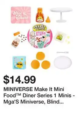 Chapters Indigo Make it mini food™ diner series 1 minis - mga's miniverse, blind packaging, diy, resin play, collectors offer
