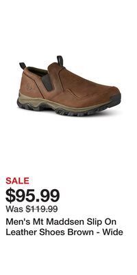 Mark's Men's mt maddsen slip on leather shoes brown - wide offer